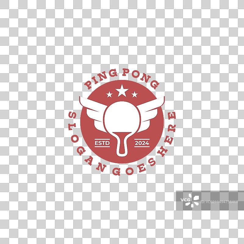 乒乓球徽章标志图片素材