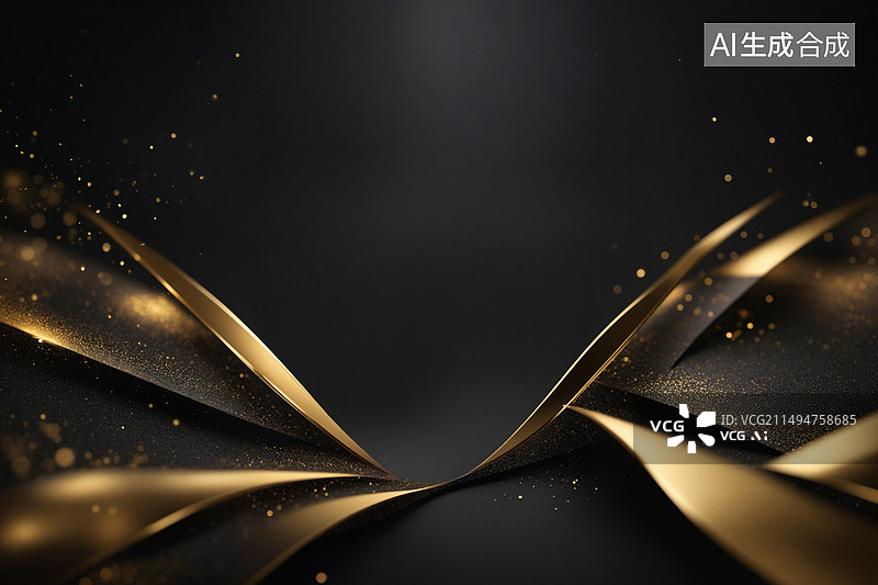 【AI数字艺术】奢华黑金海报模版图片素材