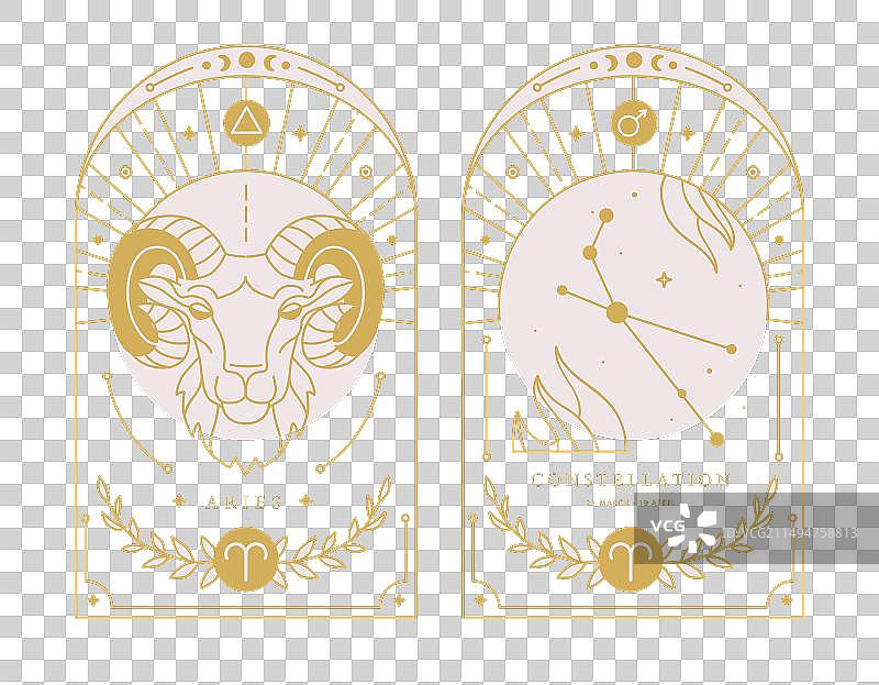 魔法巫术卡牌：白羊座图片素材