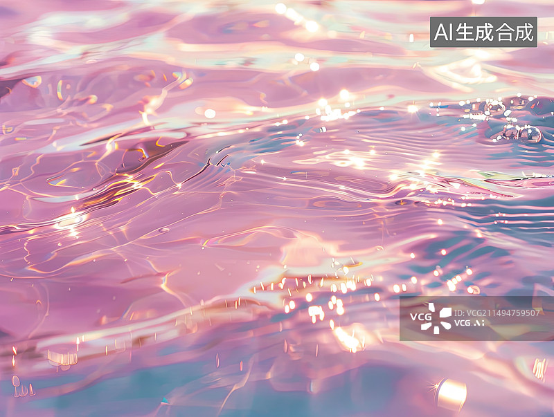 【AI数字艺术】鎏金粉彩水面的抽象背景的全帧图片图片素材