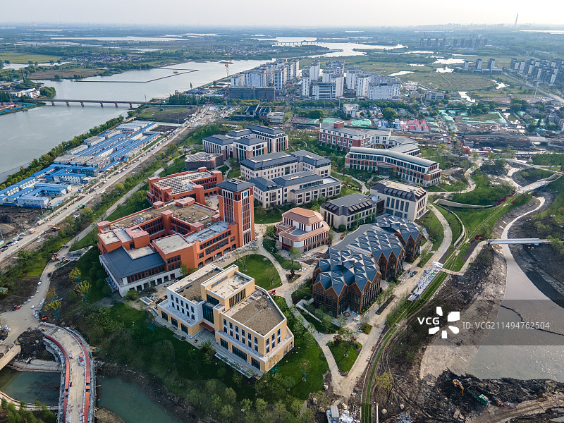 建设中的华为青浦研发中心图片素材