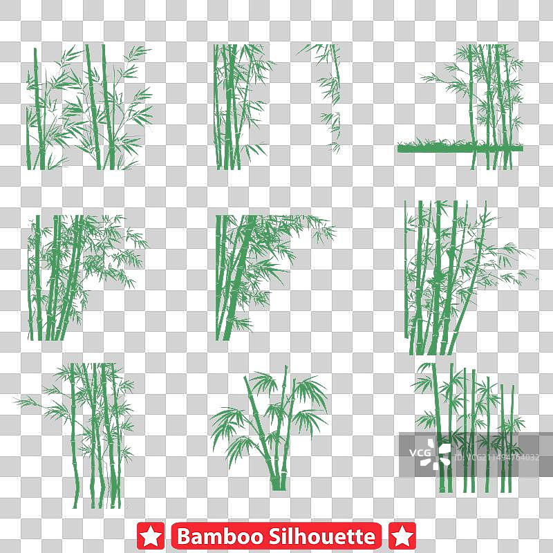 禅意花园：竹影剪影图片素材