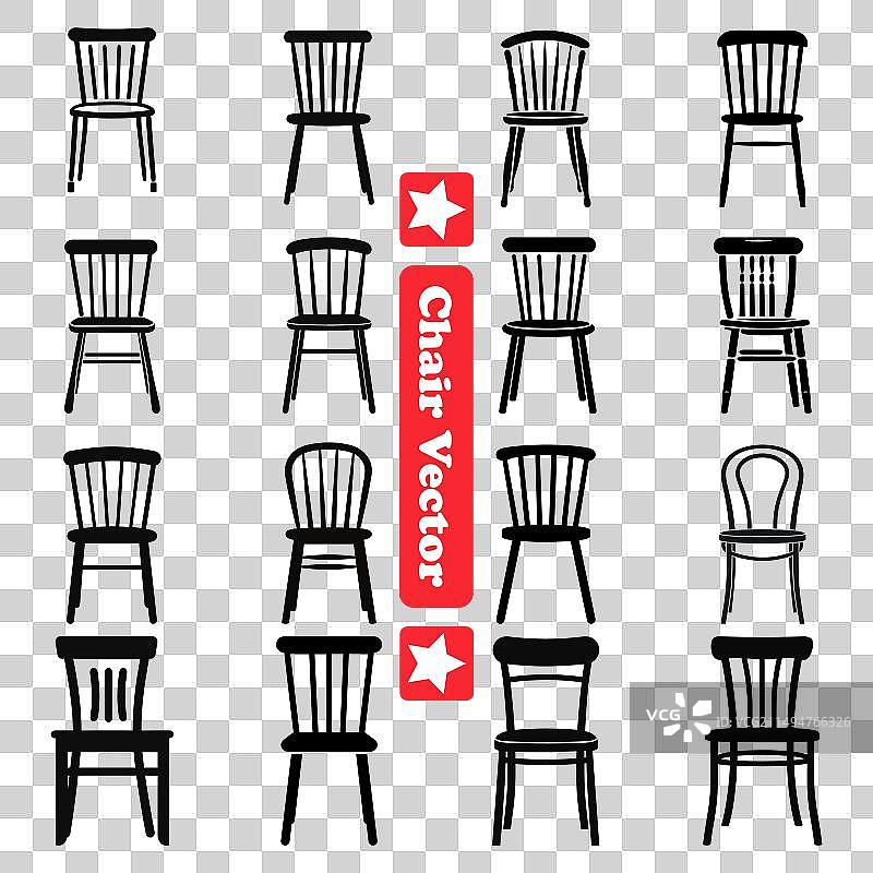 别致的椅子轮廓图片素材