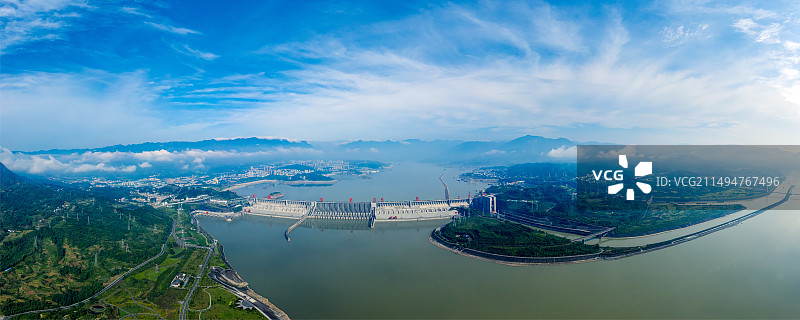 三峡大坝全景图片素材