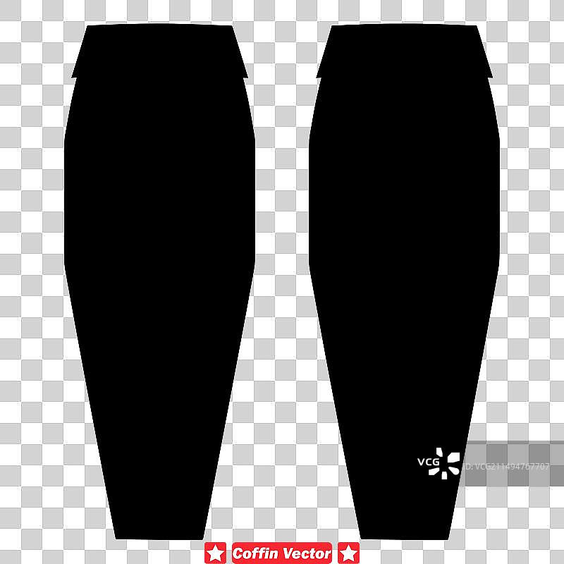 别致的棺材系列时尚剪影图片素材