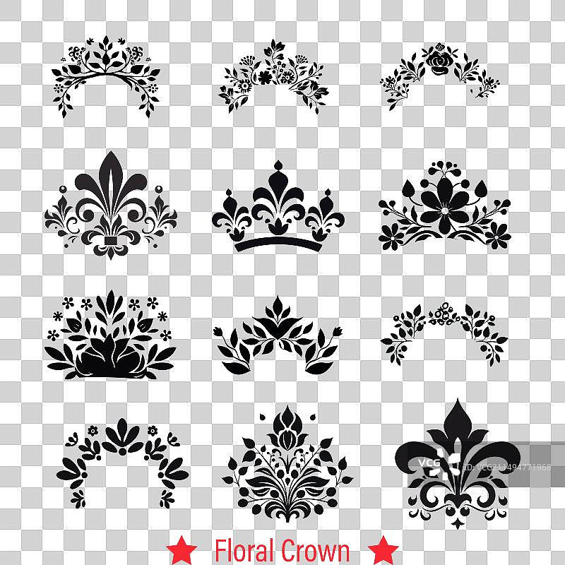 盛开的优雅精致花冠图片素材