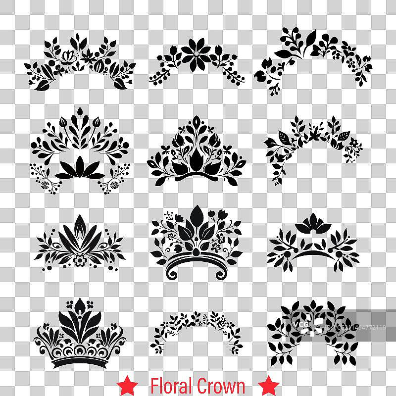 迷人的花瓣花冠套装图片素材