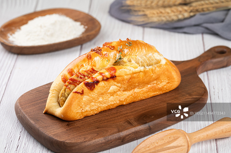 美味的猪扒包图片素材