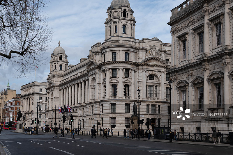 伦敦London 唐宁街Downing St white hall图片素材