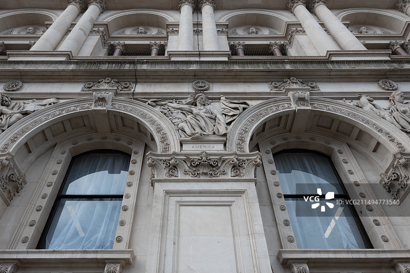 伦敦London 唐宁街Downing St white hall图片素材