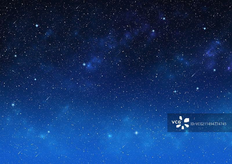 唯美星空宇宙夜晚繁星湖面背景图片素材