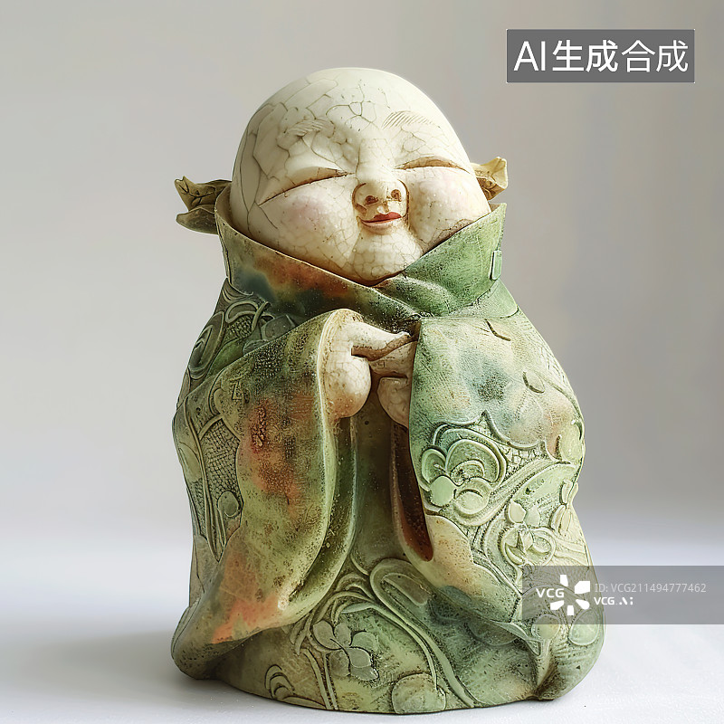 【AI数字艺术】雕塑艺术白玉胖手玩雕刻图片素材