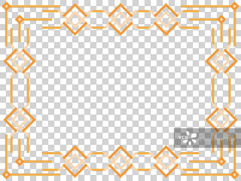 装饰艺术复古线性几何边框图片素材