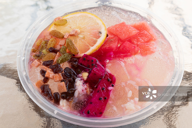 中国四川成都夏季美食冰粉特写图片素材