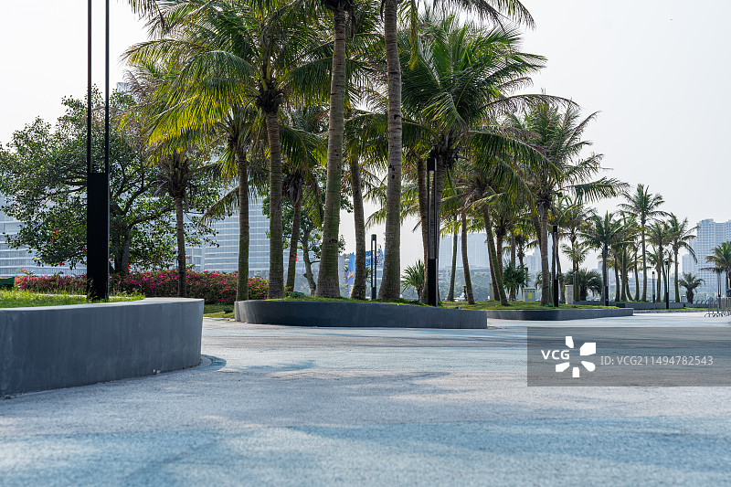 湛江保利天悦湾市民中心广场海边绿化公园图片素材