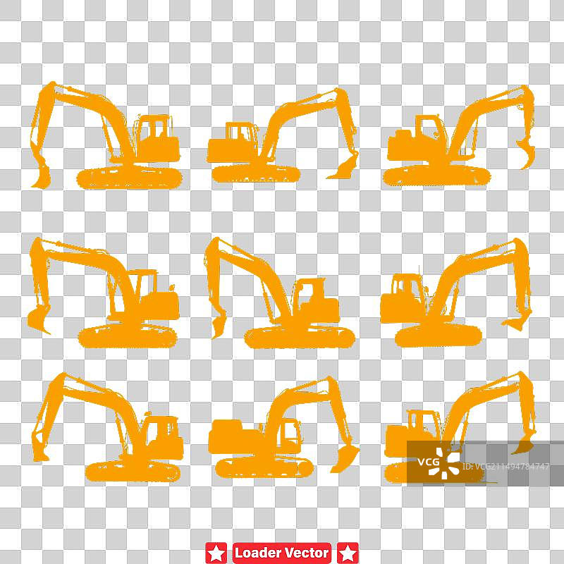 装载机剪影图片素材