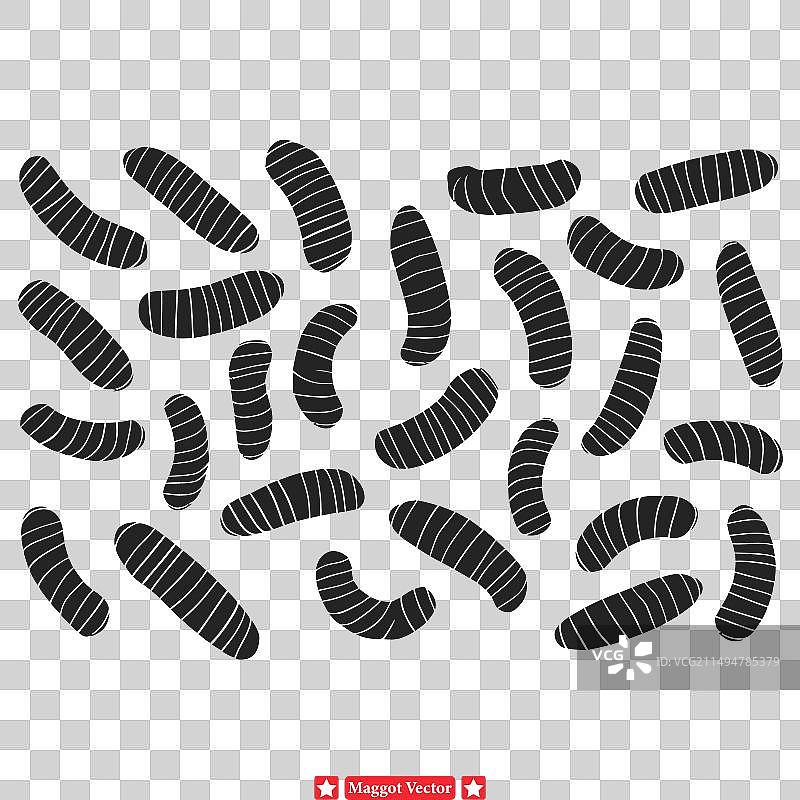 蠕动奇观蛆剪影包图片素材