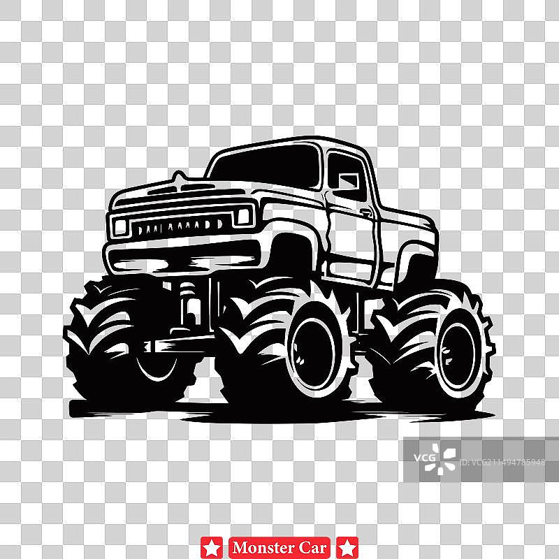 令人肾上腺素飙升的强力怪兽车图片素材