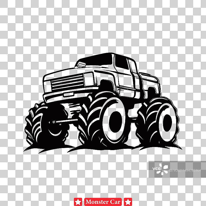 越野怒火怪兽车剪影，为心而生图片素材