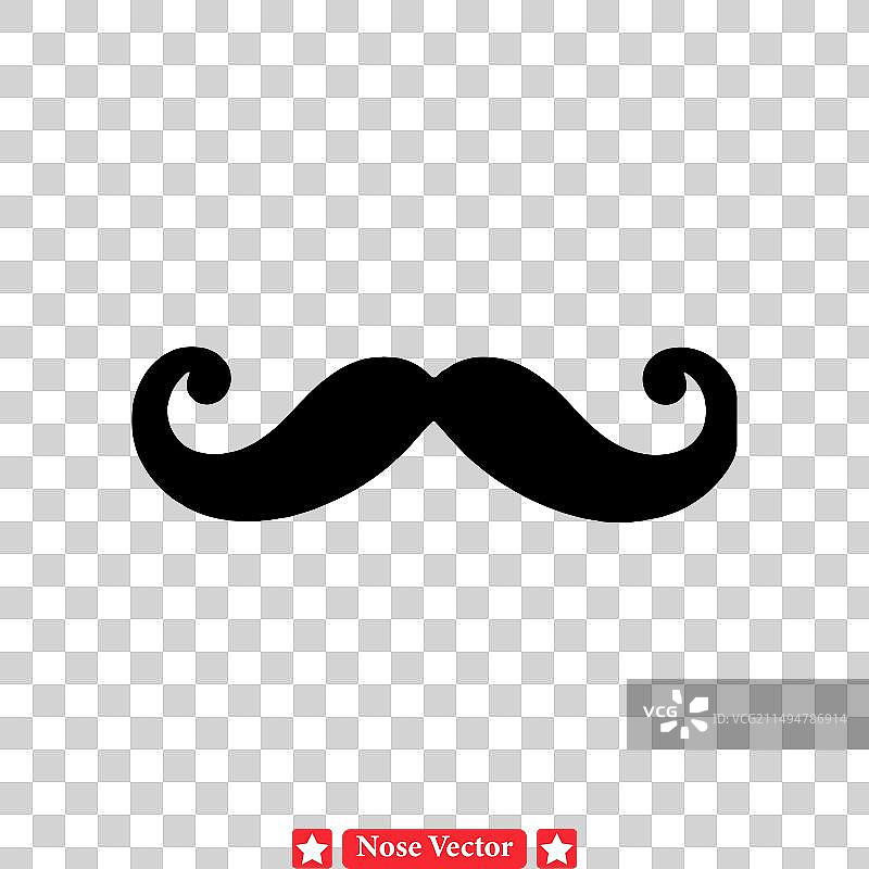 复古优雅的胡子轮廓合集图片素材