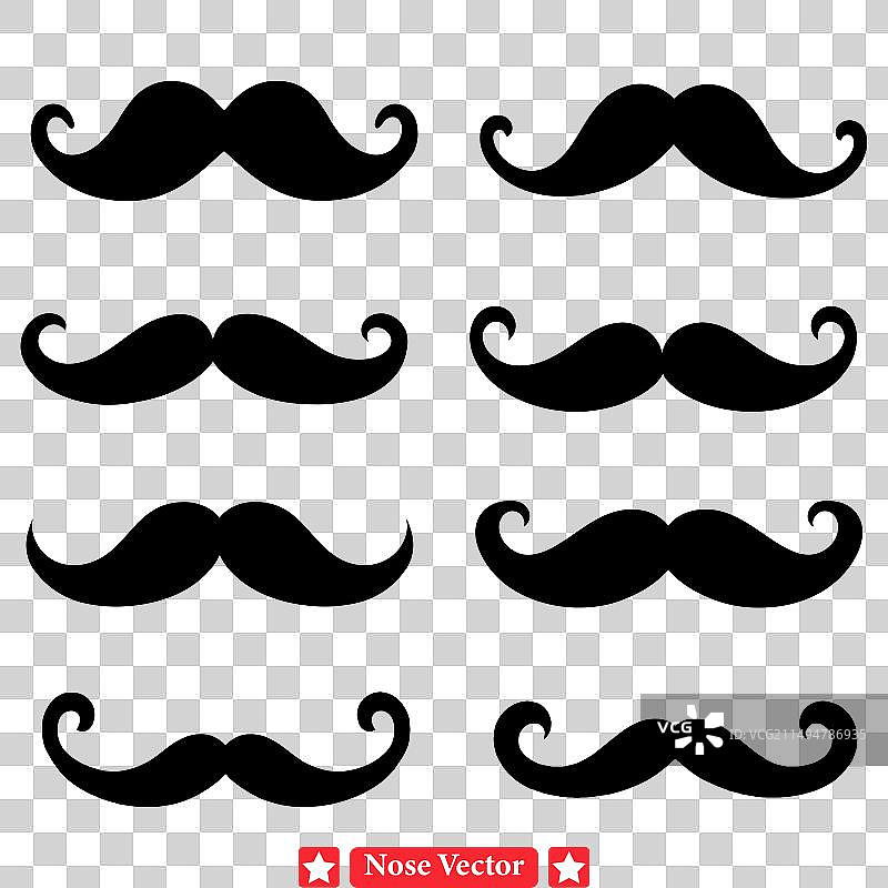 标志性装饰胡须套装图标图片素材