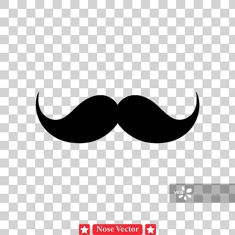 时尚的胡子轮廓合集图片素材