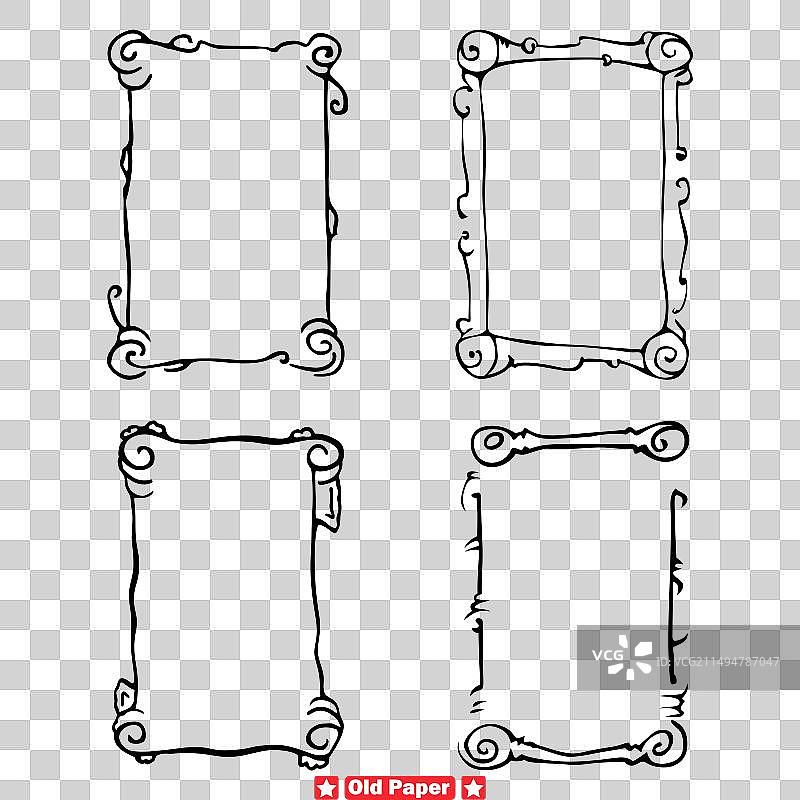 别致复古风剪纸纹理旧纸素材图片素材