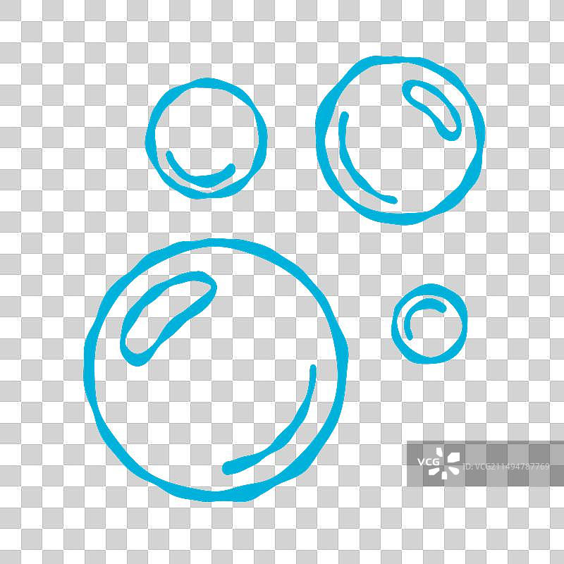 手绘水泡涂鸦图片素材