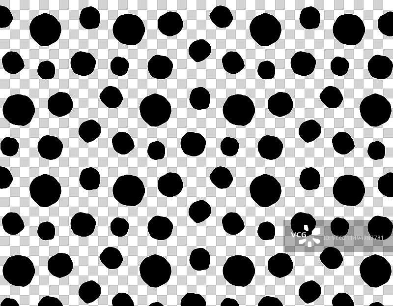 手绘黑白墨水波点抽象图案图片素材