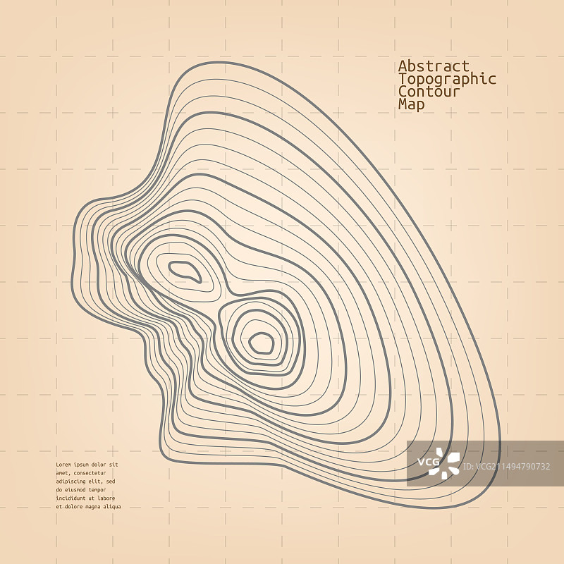 抽象地形等高线地图图片素材