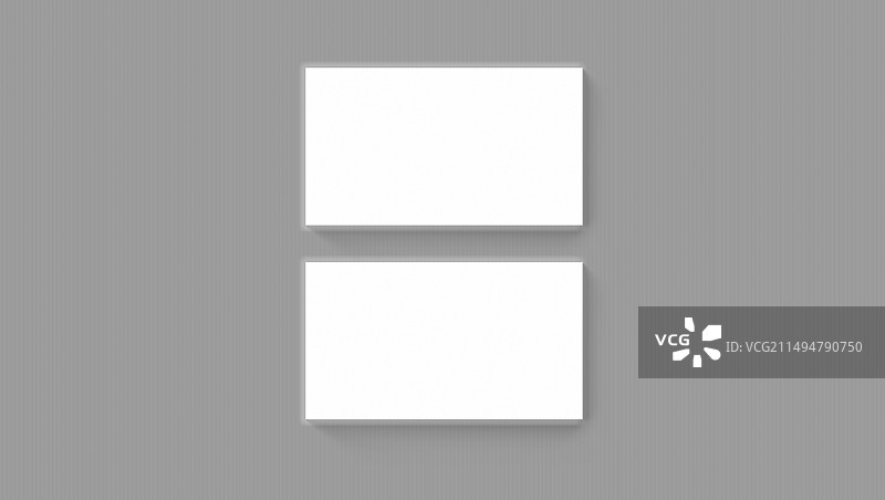 白色模板上的两张逼真名片图片素材