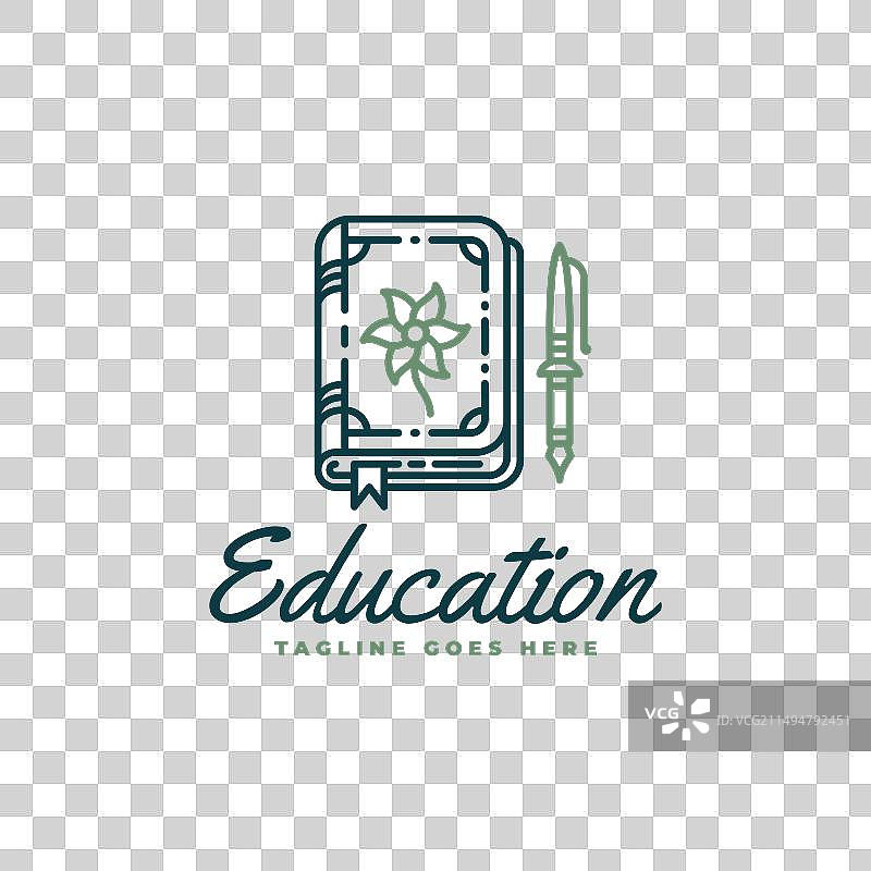 简约笔记本线条艺术图标设计图片素材