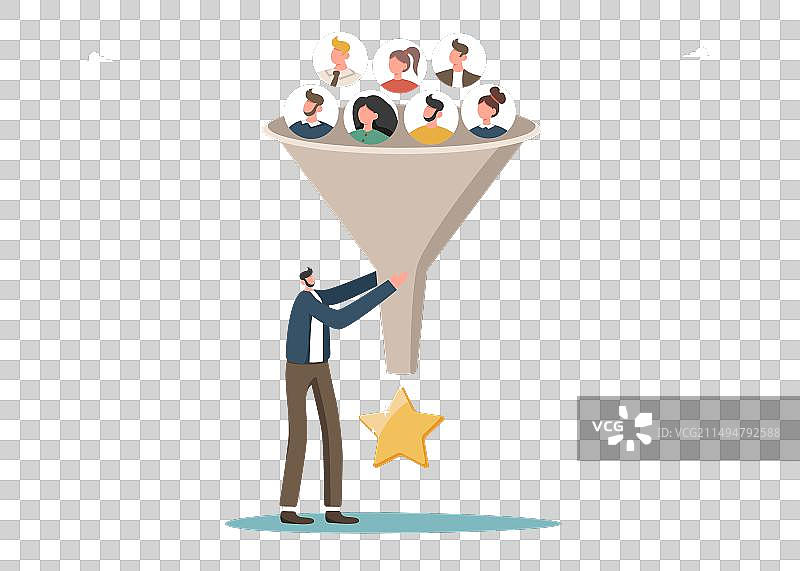 人类用漏斗从人身上制造星星图片素材