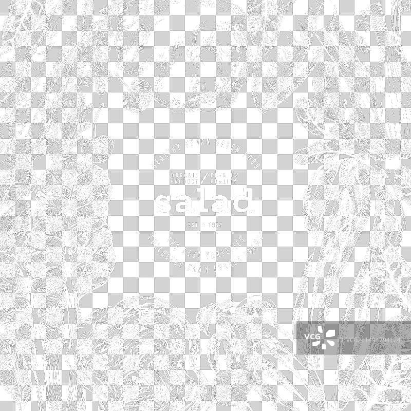 手绘绿色蔬菜设计模板图片素材