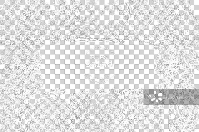 手绘绿色蔬菜设计模板图片素材