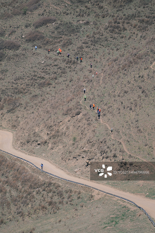 五台山朝台的人图片素材