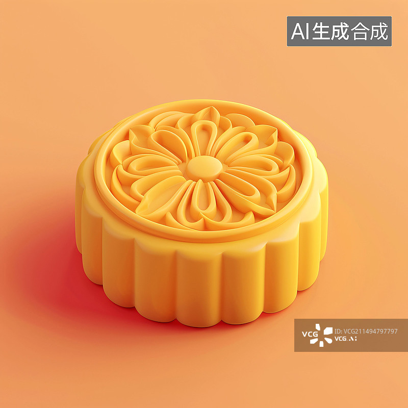 【AI数字艺术】中秋节月饼传统节日美食3d渲染图片素材