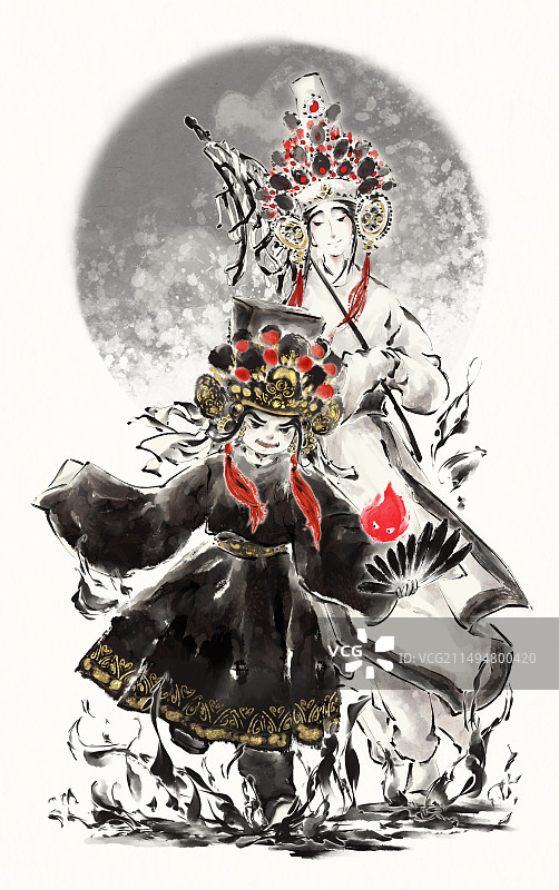 黑白无常图片素材