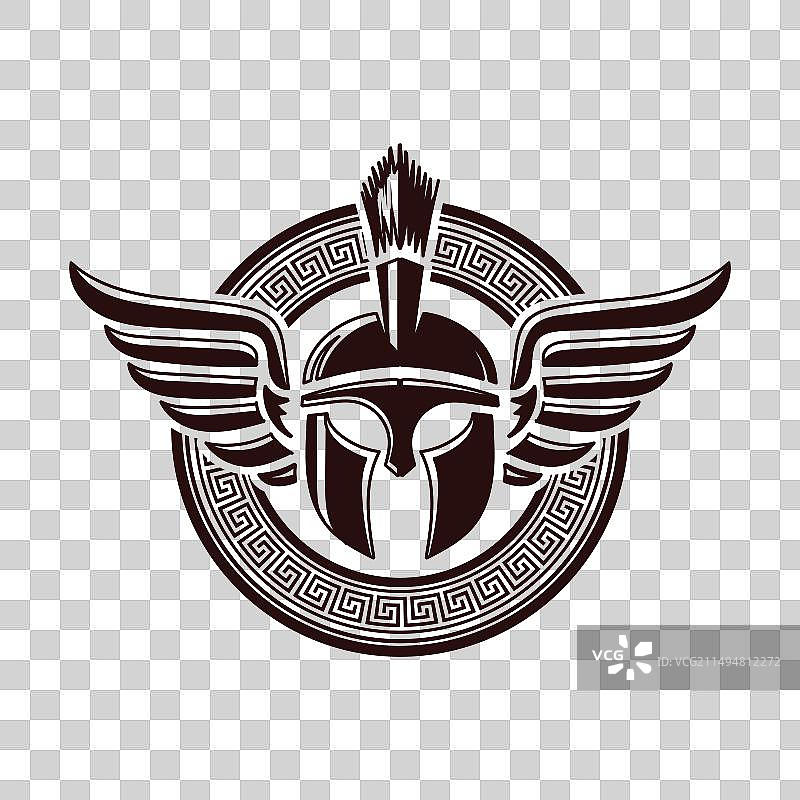 希腊斯巴达或罗马骑士战争头盔图片素材