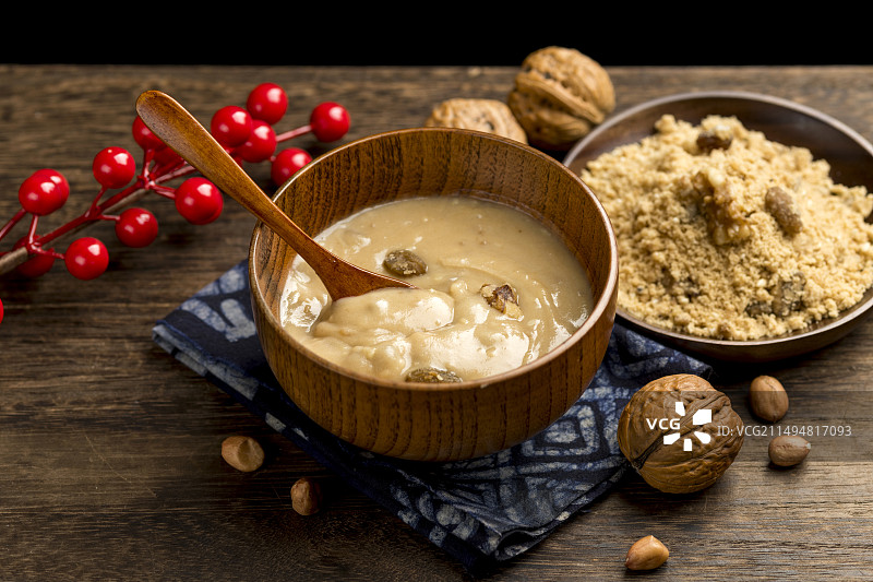 天津传统美食小吃油茶面特写图片素材