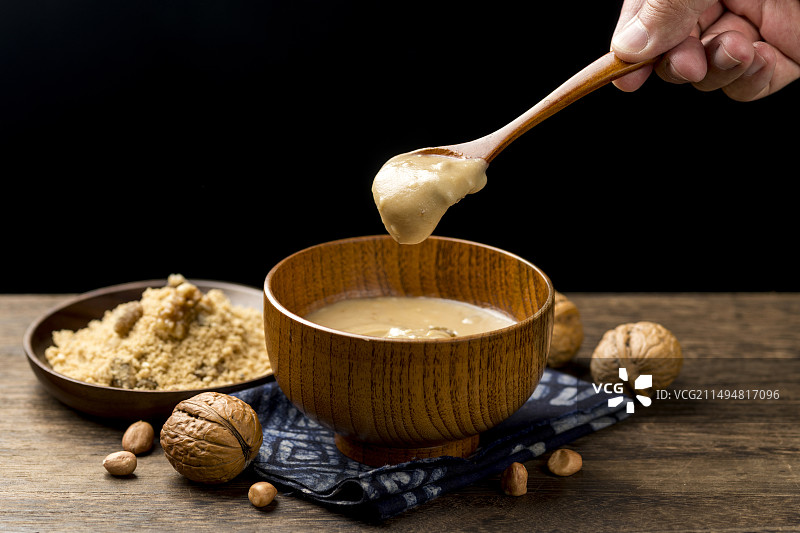 天津传统美食小吃油茶面特写图片素材