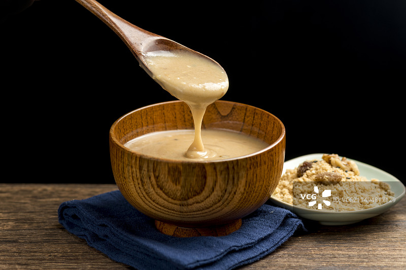 天津传统美食小吃油茶面特写图片素材