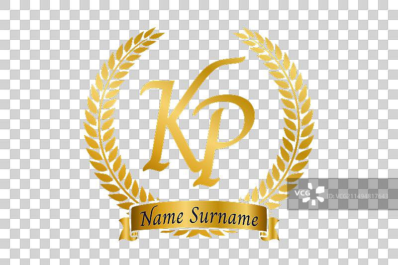 KP首字母K和P字母组合Logo设计图片素材