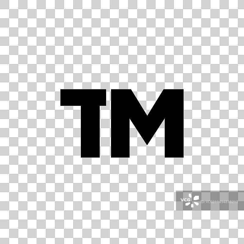 字母T和M的极简logo设计模板图片素材