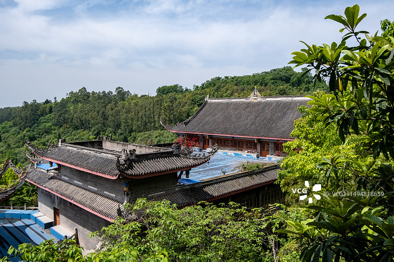 四川省内江市市中区交通乡玉皇观内景图片图片素材