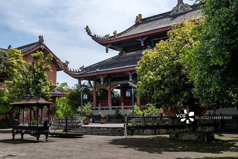 四川省内江市市中区交通乡玉皇观内景图片图片素材