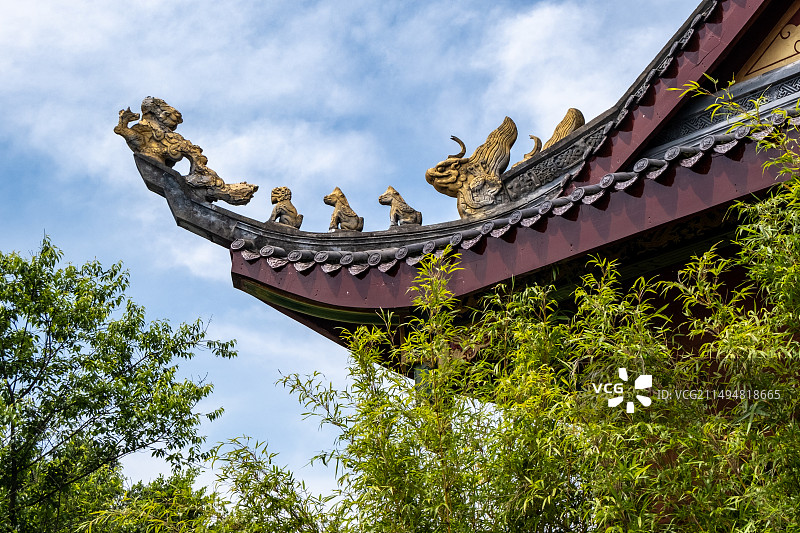 四川省内江市市中区交通乡玉皇观内景图片图片素材
