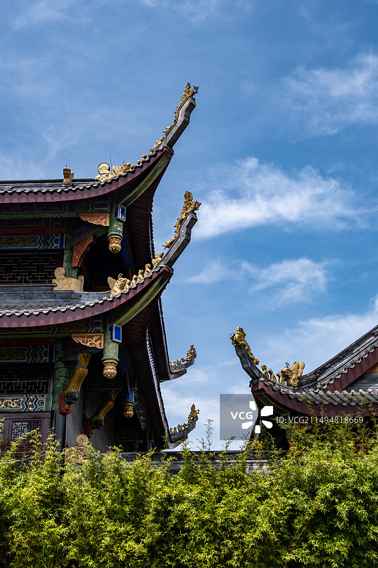 四川省内江市市中区交通乡玉皇观内景图片图片素材