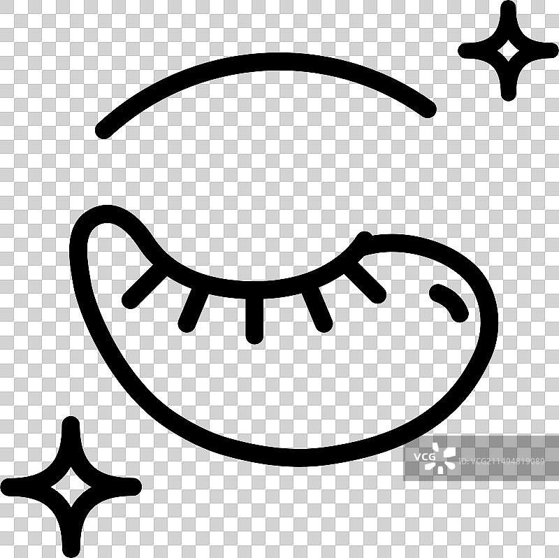 凝胶眼膜线形图标，胶原蛋白眼贴图片素材