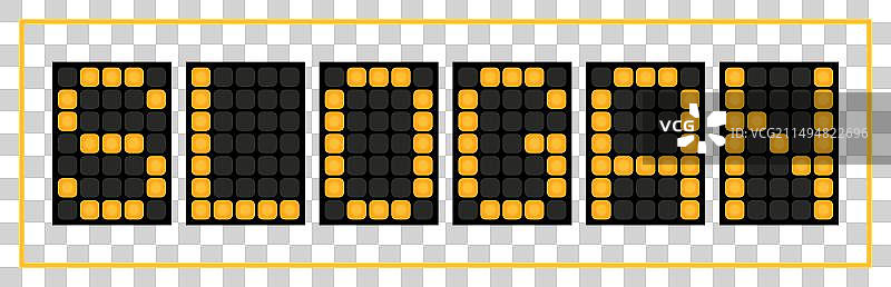 黑色背景上的橙色LED口号标语图片素材
